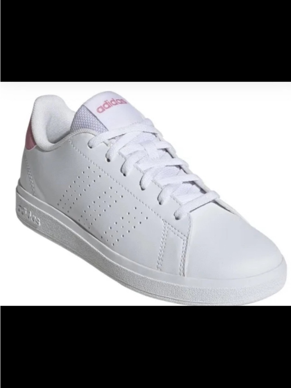 Adidas Advantage K Kids Sneakers White / Pink Sz 6